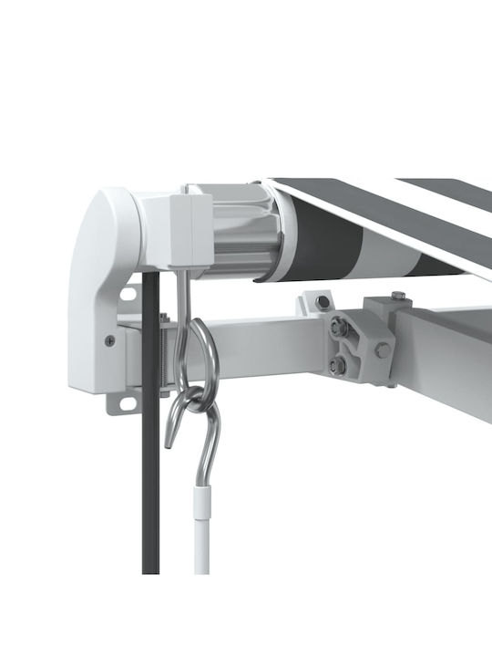 vidaXL Cort Terasă cu LED & Senzor de vânt Gri x2.5m