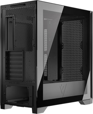 Modecom Volcano Expanse T Midi Tower Computer Case with Window Panel Black