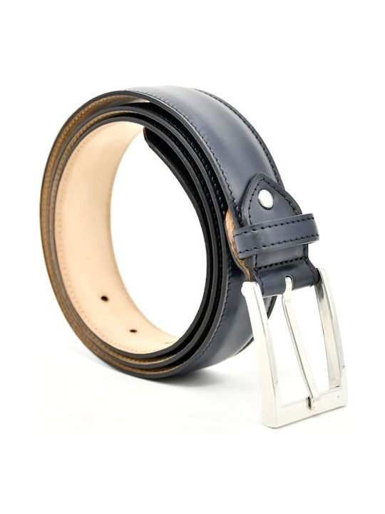 Berwick Men's Leather Belt Navy Blue