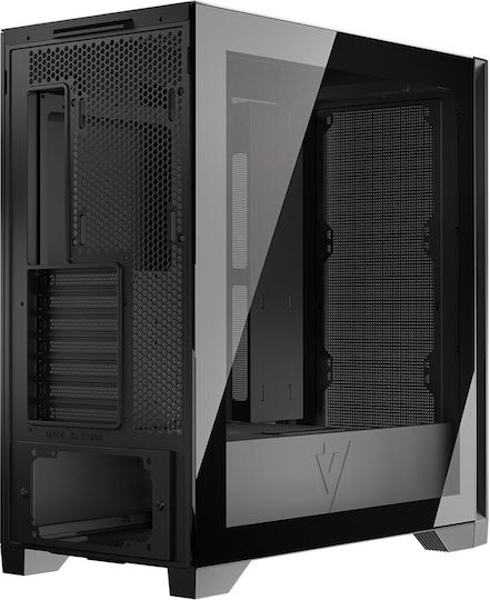 Modecom Volcano Expanse S Gaming Midi Tower Κουτί Υπολογιστή με Πλαϊνό Παράθυρο Μαύρο