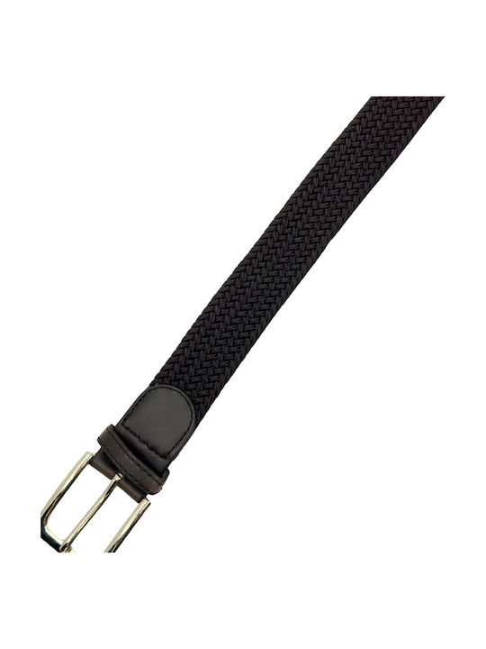 Men's Knitted Fabric Wide Elastic Belt Black