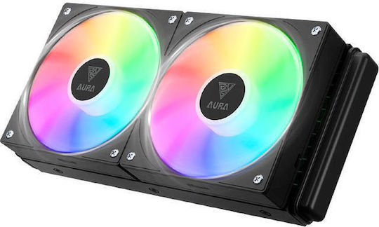 Gamdias AURA GL240 V2 Υδρόψυξη AIO CPU με 2 Ανεμιστήρες 120mm και ARGB Φωτισμό