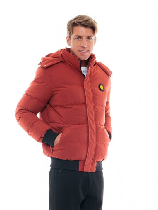 Splendid Plus Size Men's Winter Puffer Jacket Red