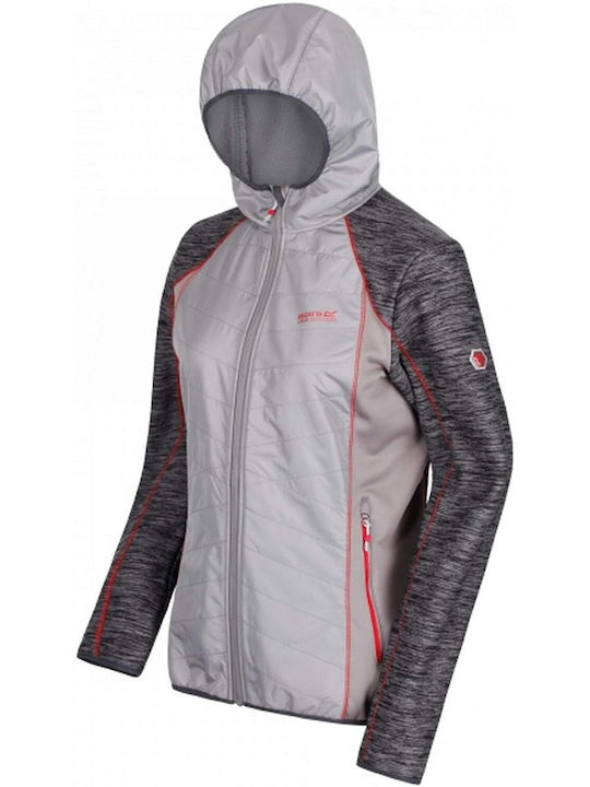 Regatta Women's Sports Softshell Jacket Waterproof and Windproof for Winter with Hood Grey