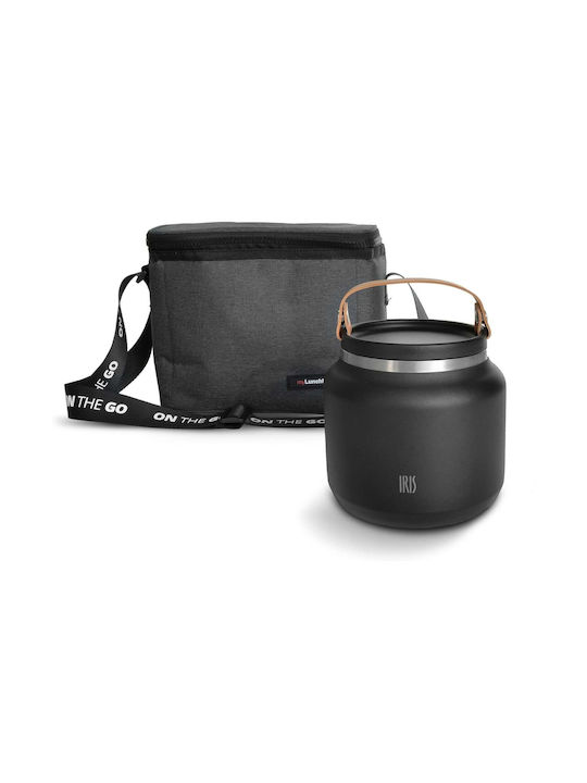 Iris Barcelona Cutie pentru Mâncare Termos Inox Negru 700ml 1buc