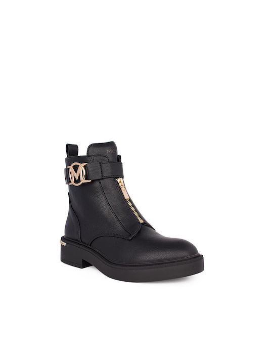 Mexx Leder Damen Knöchelstiefel Schwarz