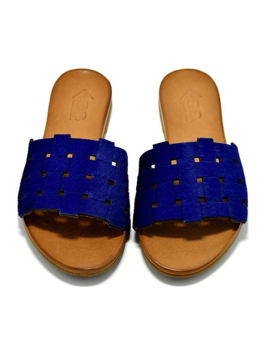 Women's Flat Sandals in Blue Color