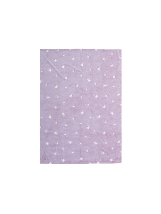 Nef-Nef Homeware Decke Kinderbett Interstellar Vlies Rosa Rose 110x150cm