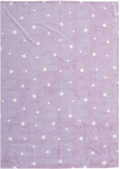 Nef-Nef Homeware Decke Kinderbett Interstellar Vlies Rosa Rose 110x150cm