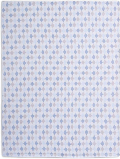 Nef-Nef Homeware Pătură Pepinieră Swaddling pături Rhombus Fleece Albastru Blue 75x110cm