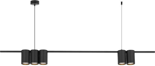 Eko Light Lustră Negru Calea ferată 100cm.