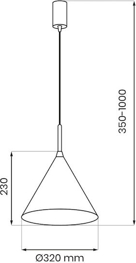 Eko Light Lustră Roz 32cm.