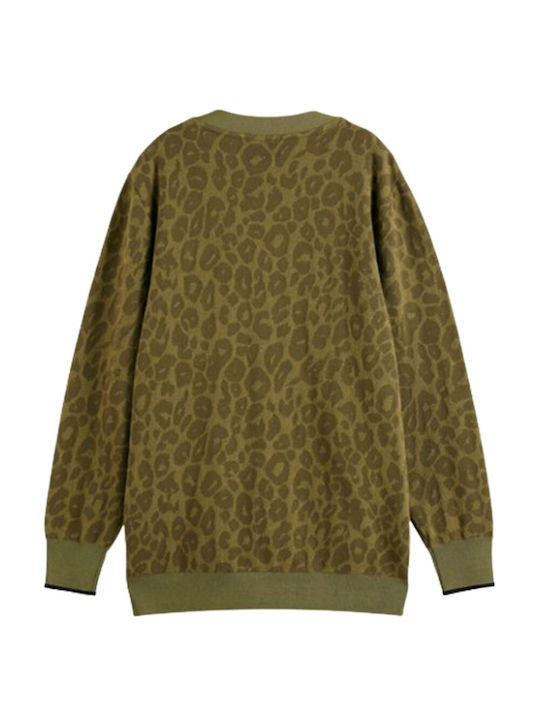 Scotch & Soda Jacquard Women's Cardigan Military