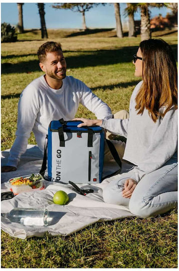 Insulated Food Transport Bag 30L Blue Cooler Bag On Go