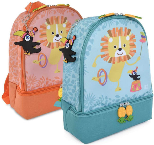 Insulated Lunch Bag 5L Kids Blue Funny Jungle Snack Rico