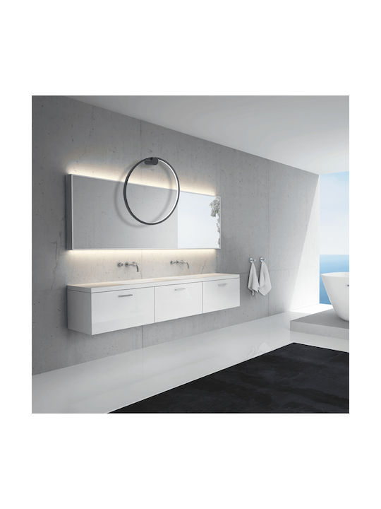 Eko Light Saturno Lumină De perete LED Negru 50cm