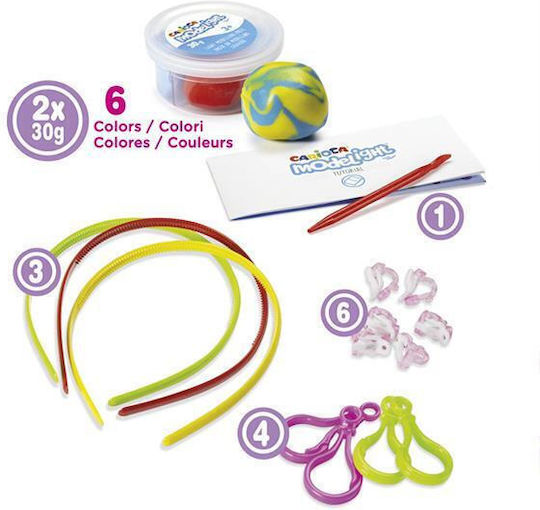 Carioca Jewelry Construction Earrings and Headband Children's Clay Set Multicolourς