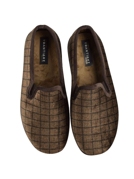 Yfantidis Men's Slipper Brown