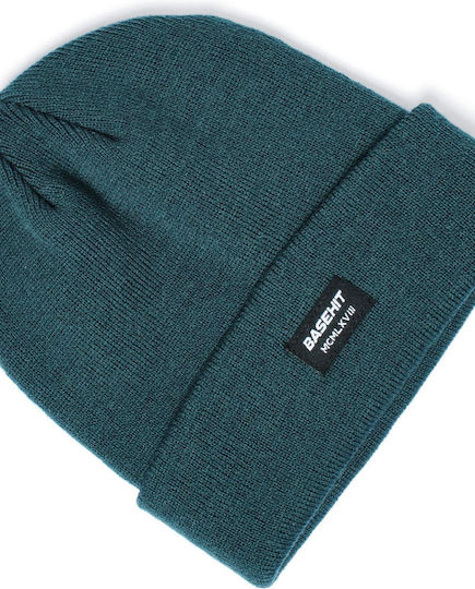 Unisex Beanie Wendbarer Rib Strickmütze in Grün Farbe