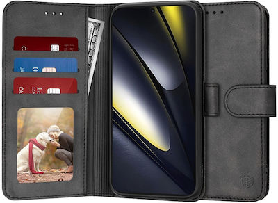 Techsuit Diary Wallet Synthetic Magnetic Black (Poco F6)