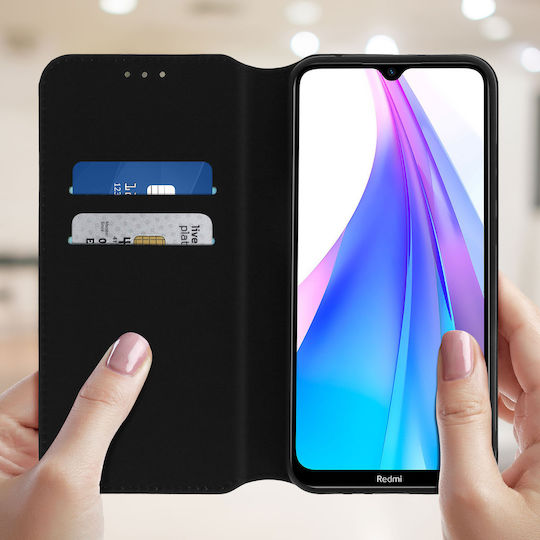 Klassische Edition Standhülle Kartenfach Xiaomi Redmi Note 8 Note 8t – Schwarz