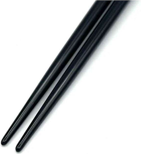 Essstäbchen Handgefertigt Holz Lack Schwarz Design 24 cm 2 Stk Kenro