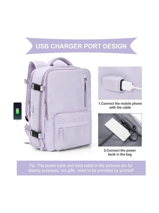 R&J Backpack Αδιάβροχο 32lt Λιλά