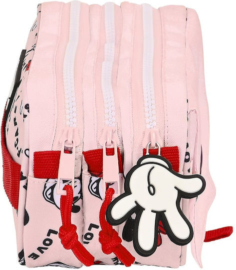 Safta 812312710 Minnie Mouse Me Time Κασετίνα Ύφασμα Ροζ