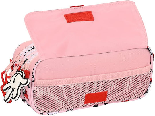 Safta 812312710 Minnie Mouse Me Time Κασετίνα Ύφασμα Ροζ