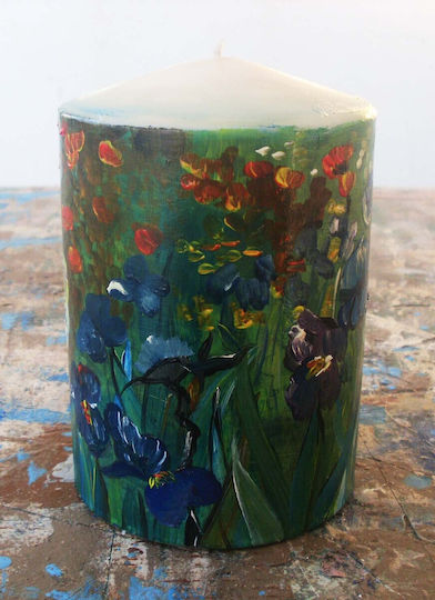 Artifact Κερί Κύλινδρος Ιριδες Του Van Gogh 10 X15 Cm Artifact Κερί Κύλινδρος Ιριδες Του Van Gogh 10 X15 Cm