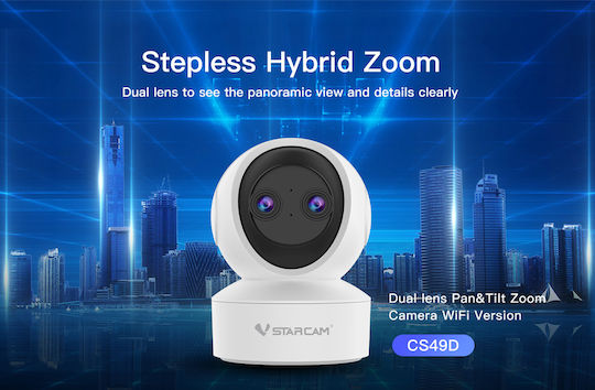 Vstarcam CS49D IP Κάμερα Παρακολούθησης Wi-Fi Full HD+ 3MP με Αμφίδρομη Επικοινωνία και Φακό 4mm
