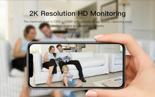 Vstarcam CS49D IP Κάμερα Παρακολούθησης Wi-Fi Full HD+ 3MP με Αμφίδρομη Επικοινωνία και Φακό 4mm
