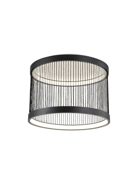 Eko Light Πλαφονιέρα Οροφής Μαύρη με Ενσωματωμένο LED