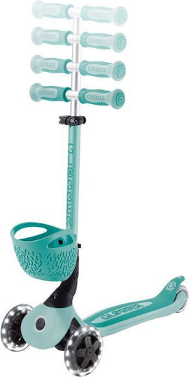 Globber Kids Scooter Go.Up Baby Lights 360 3-Wheel with Seat for 15 Months Mint