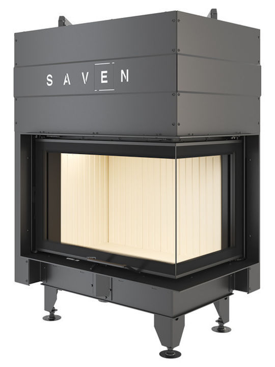 Saven Energy Up Kaminofen Holz Rechte Ecke mit Schiebetüren