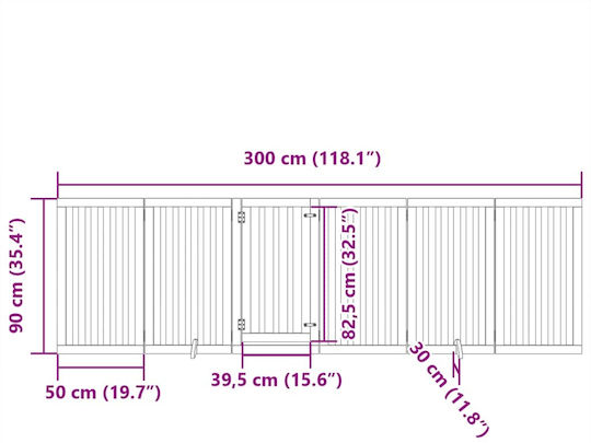 vidaXL Divider Dog in White Color 300 x 300 x 300cm