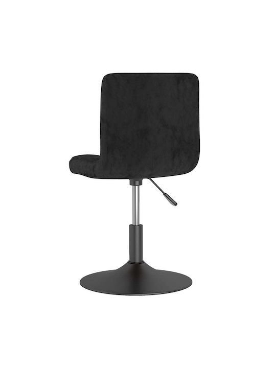Stool Bar with Back & Adjustable Height Black 40x43x71cm
