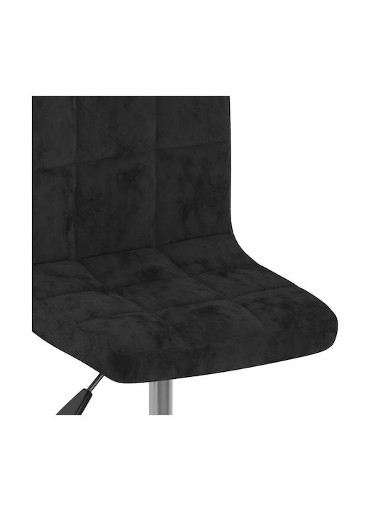 Stool Bar with Back & Adjustable Height Black 40x43x71cm
