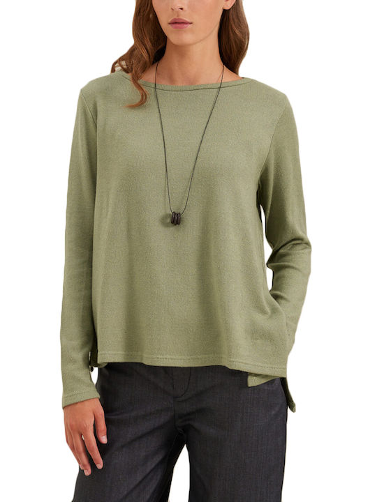 Namaste Women's Long Sleeve Sweater Green