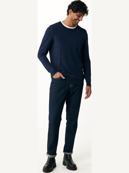 Long Sleeve Navy Blouse