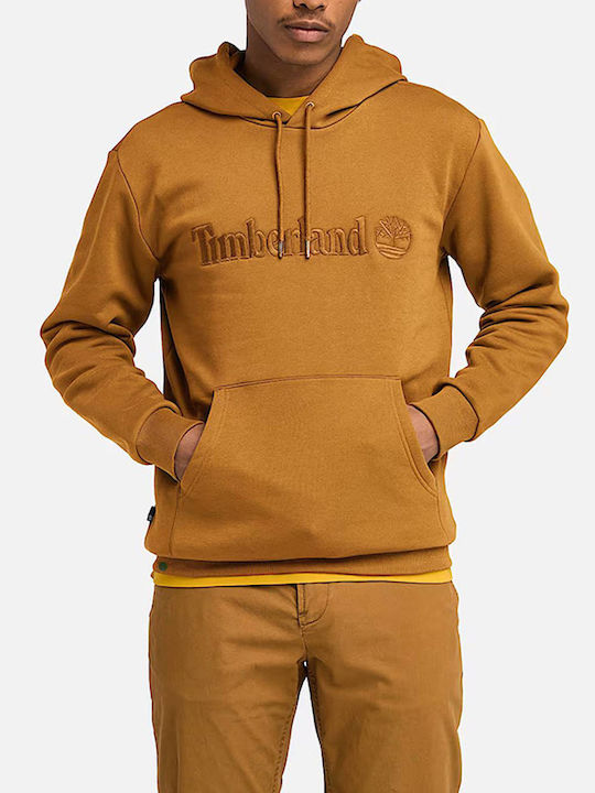 Timberland Men's Sweatshirt with Hood and Pockets Tan