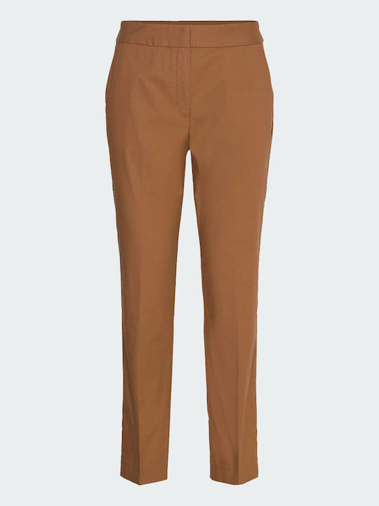 Gant Γυναικείο Υφασμάτινο Capri Παντελόνι Slim Fit Brown Gant Γυναικείο Υφασμάτινο Capri Παντελόνι Slim Fit Brown