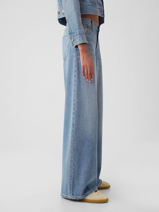 Damenjeans in Weit geschnittener Linie Light Indigo
