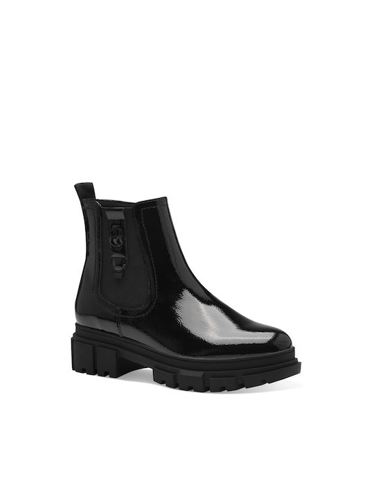 S.Oliver Women's Ankle Boots made of Patent Leather Black