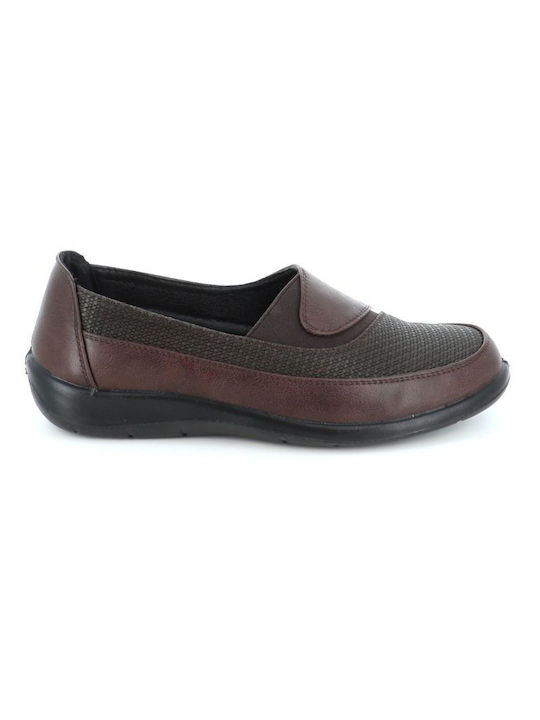 B-Soft Leather Women's Moccasins in Brown Color