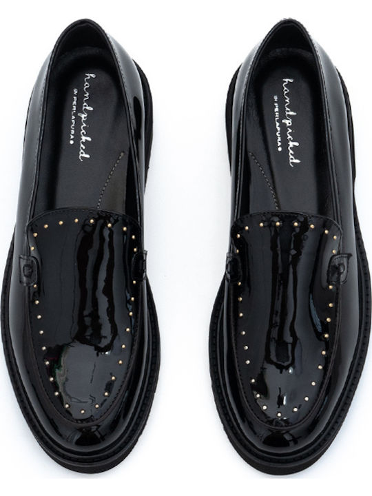 Λουστρίνι Γυναικεία Loafers σε Μαύρο Χρώμα