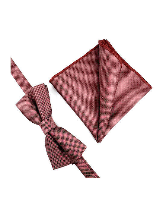 Legend Accessories Σετ Παπιγιόν με Μαντήλι Κόκκινο