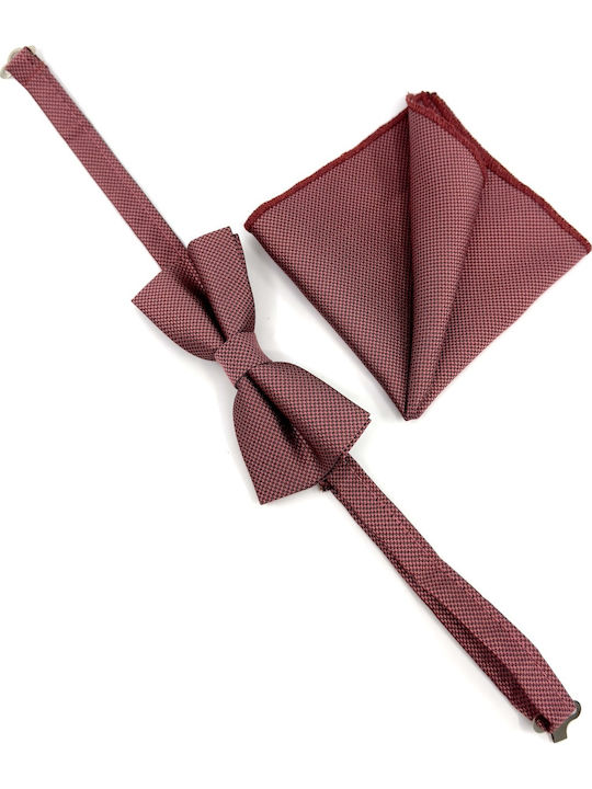 Legend Accessories Σετ Παπιγιόν με Μαντήλι Κόκκινο