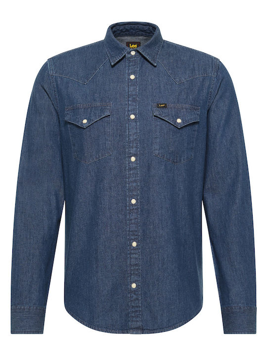 Lee Western Men's Shirt Denim Blue