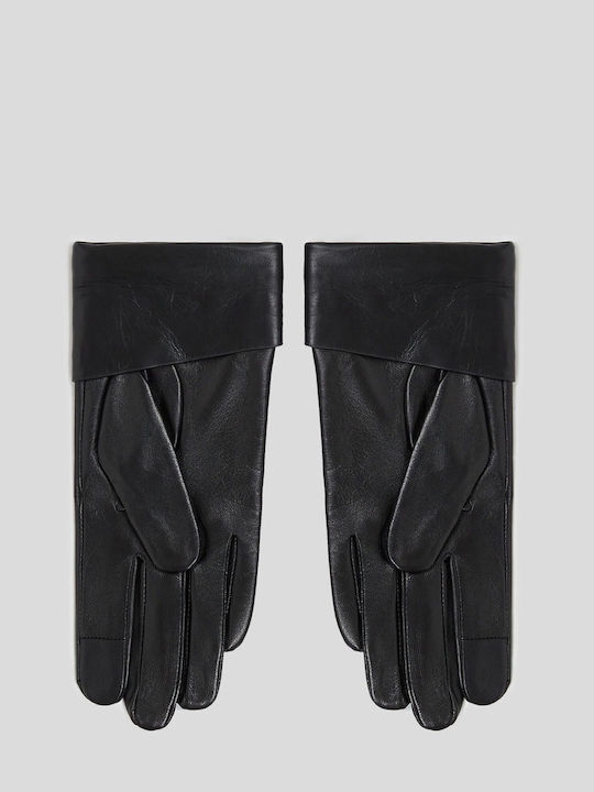 Karl Lagerfeld Women's Leather Gloves Black